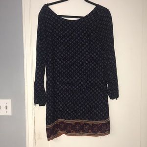 Blue Long Sleeve Dress